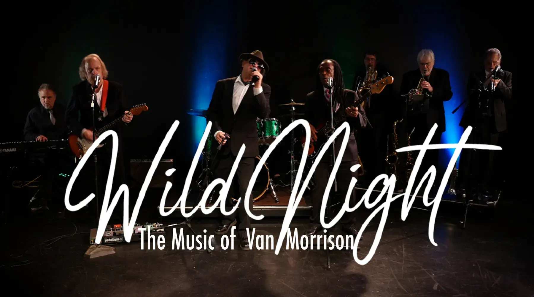 Wild Night band artwork with musicians and The Music of Van Morrison lettering